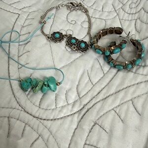 Turquoise and Silver Jewelry Set